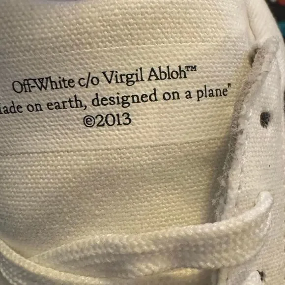 Off-White Vulcanized Low Top Sneakers White Pink Arrow Size 41 – Virgil Abloh - Picture 6 of 8